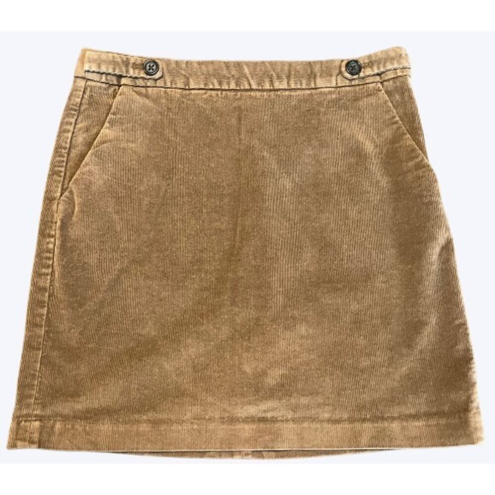Banana Republic Corduroy Skirt Women's Size 4 Light Brown Pockets